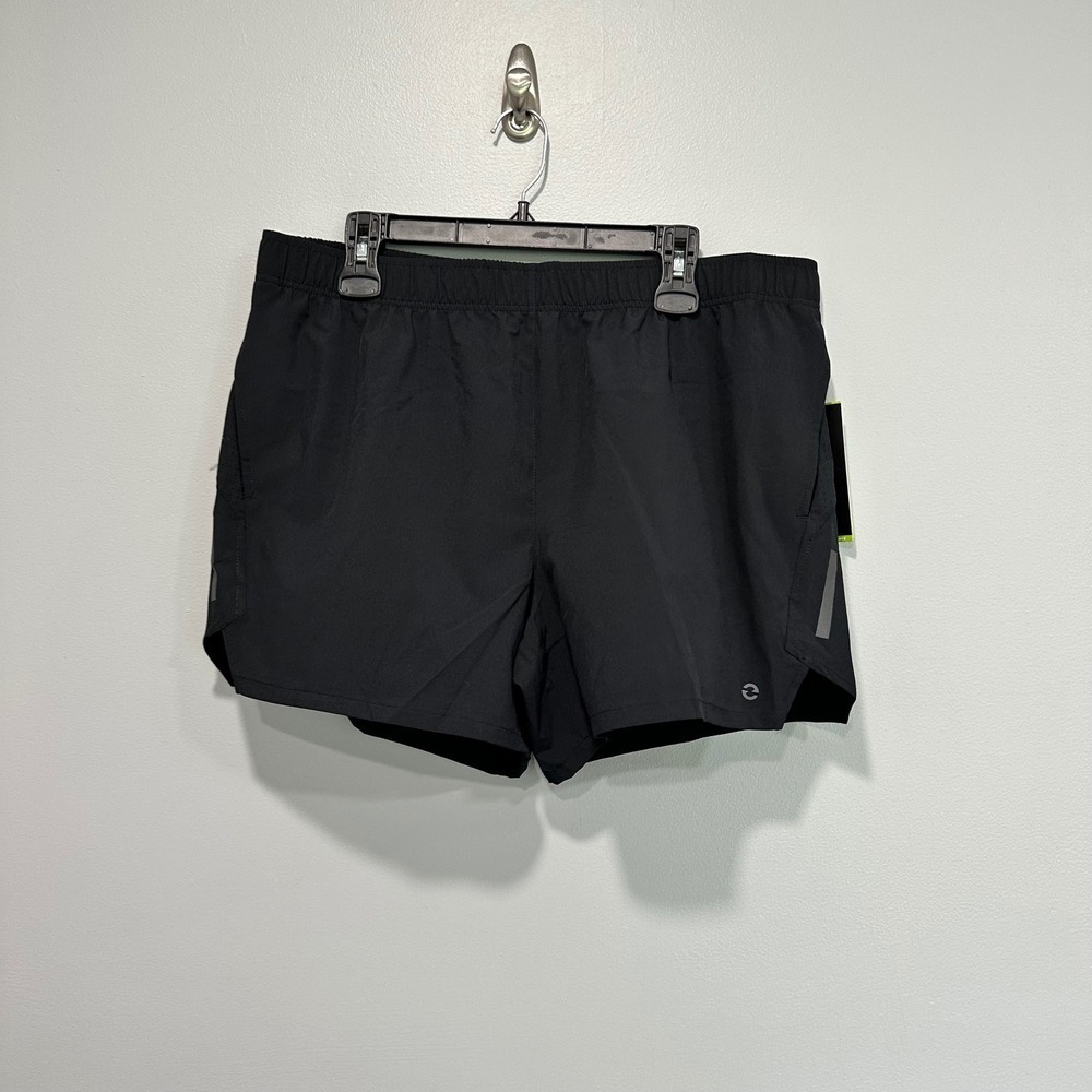 Etonic‎ Mens XL Black Performance Athletic Running Shorts Yoke 5 Inch New